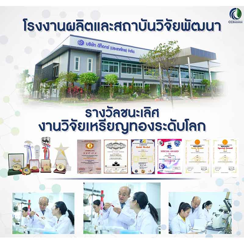 CCI ซีซีไอ รางวัลชนะเลิศ งานวิจัยเหรียญทองระดับโลก ขมิ้นชันเหรียญทอง นวัตกรรมสมุนไพรไทย