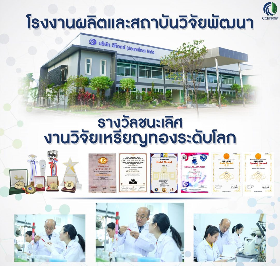 CCI ซีซีไอ รางวัลชนะเลิศ งานวิจัยเหรียญทองระดับโลก